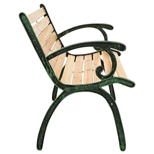 48.4" Cast Iron and Solid Firwood Patio Bench B664