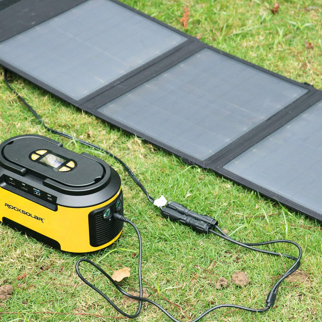 30 Watt Foldable Solar Panel Kit with Multiple 12V DC/USB/USB C PD Outlets W51612
