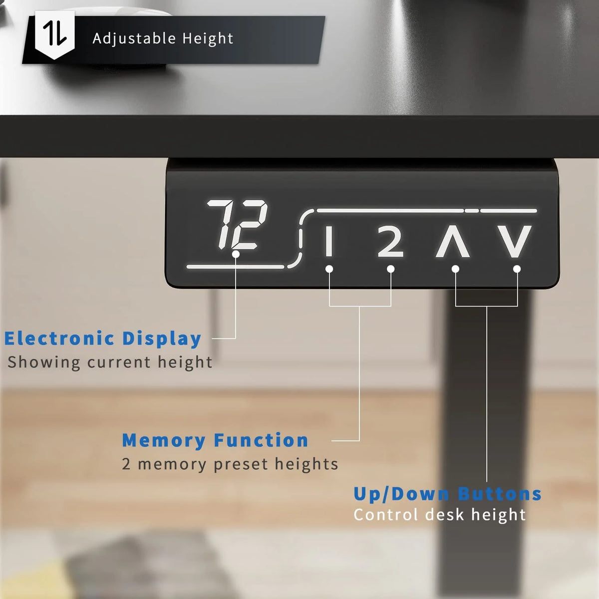 White 40 inch Electric Standing Desk I67966