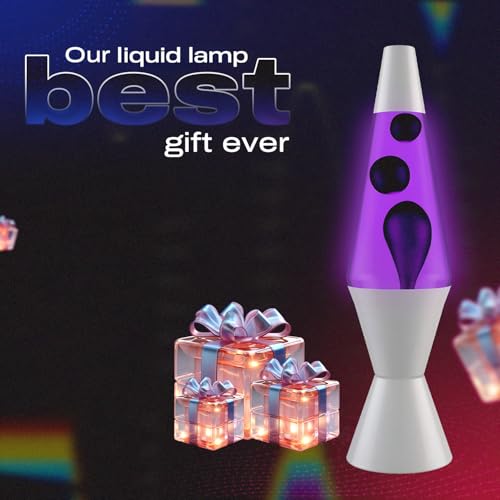 Black and Purple Liquid Motion Lava Night Light 14.5" S799660