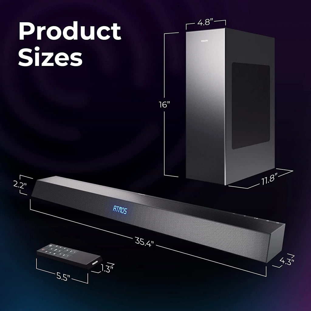 Soundbar 2.1 with Wireless Subwoofer, Dolby Atmos S316638