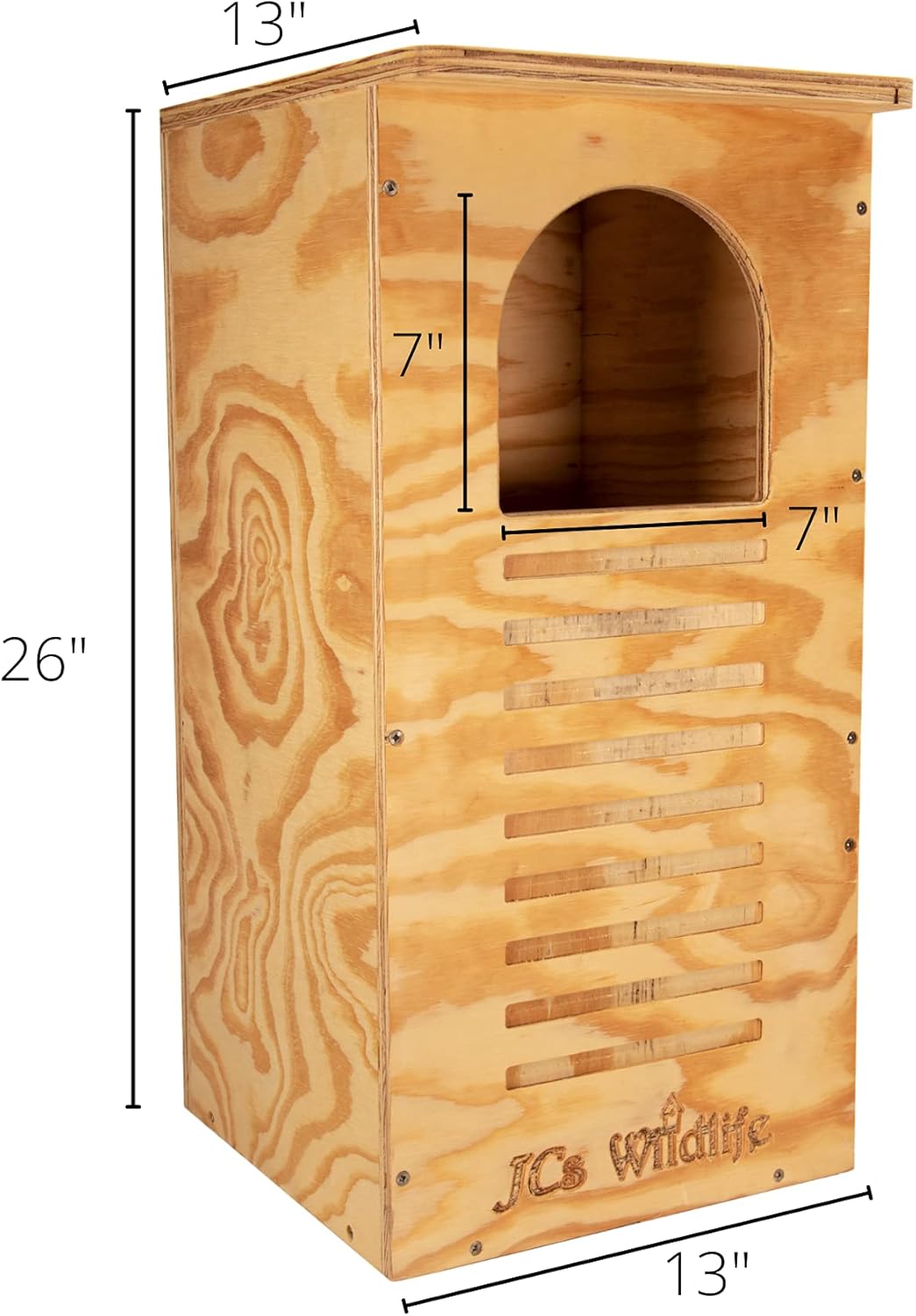 Barred Owl Nesting Box with Mounting Hardware and Pine Shavings A978269