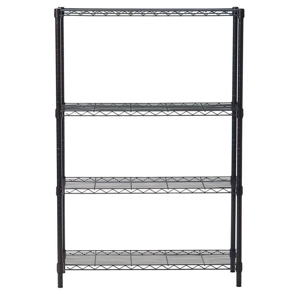 4 Layer Wire Shelving Rack Metal Shelf Adjustable Unit O47556
