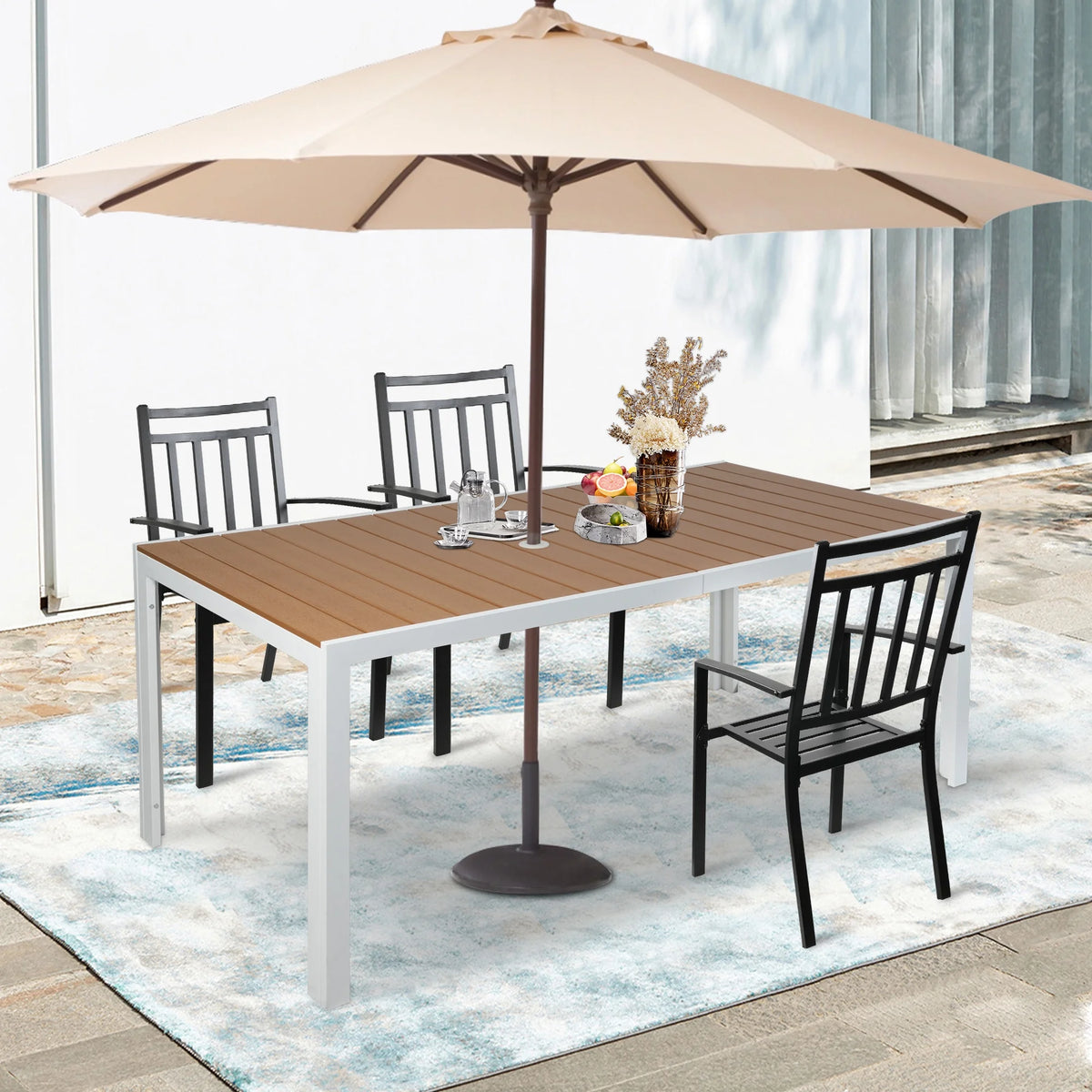 Aluminum Patio Dining Table for 8 Person U557