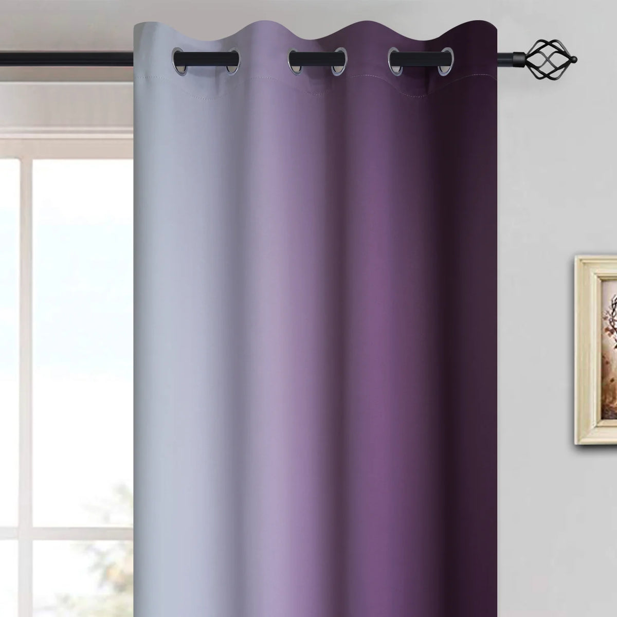 Purple Blackout Ombre Curtains, 52x84 inches, 2 Panels Q68625