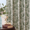 84 inches Greyish Beige Faux Linen Room Darkening Curtains 2 Panels L486