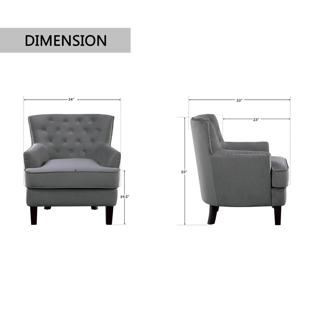 Grey Accent Chair M3461