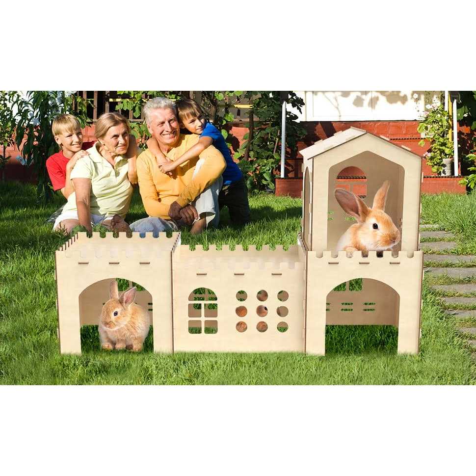 Extra Large Wooden Rabbit Hutch V60841