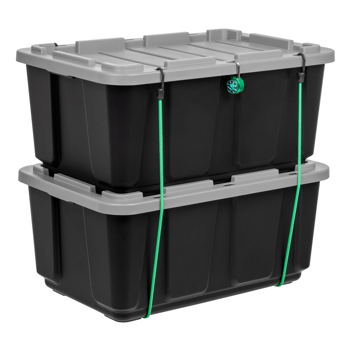 27Gal 4 Pack Stackable Plastic Storage Bin with Lid N518