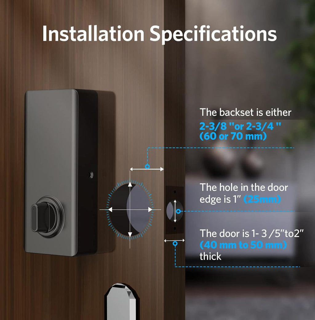 Keyless Entry Door Lock Smart Deadbolt with Bluetooth App Keypad C9158