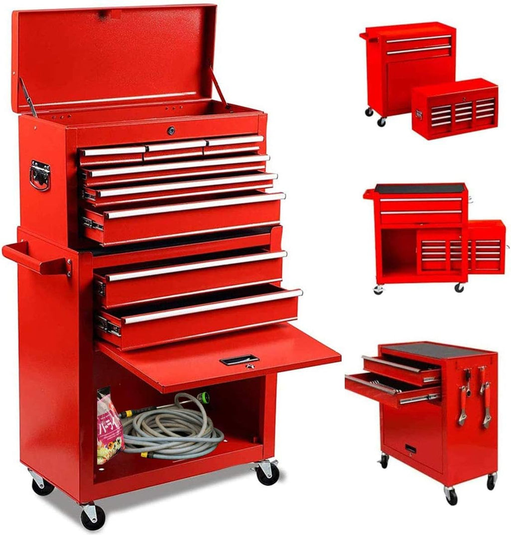 8 Drawer Rolling Tool Chest Cabinet with Lock L29200