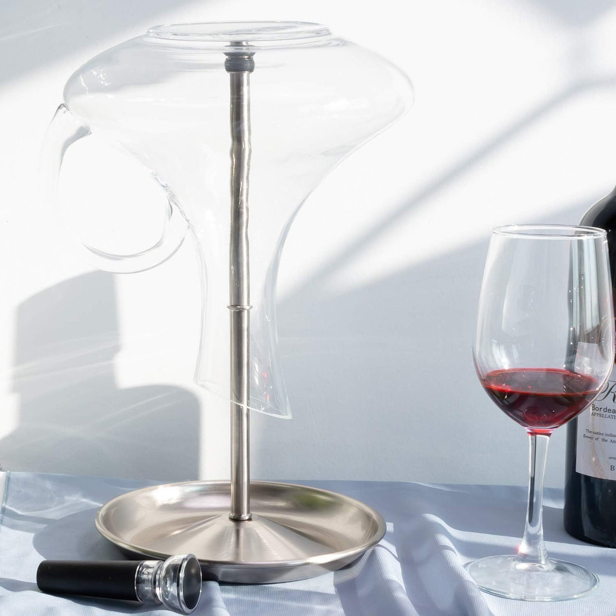 Wine Decanter Drying Stand with Cleaning Brush and Beads C3665