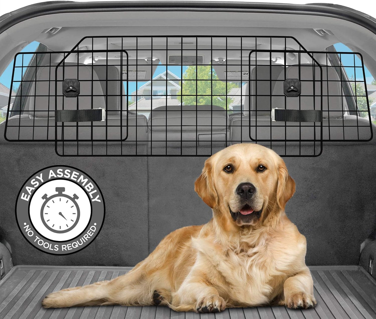 Adjustable Heavy-Duty Wire Mesh Dog Barrier Q87587