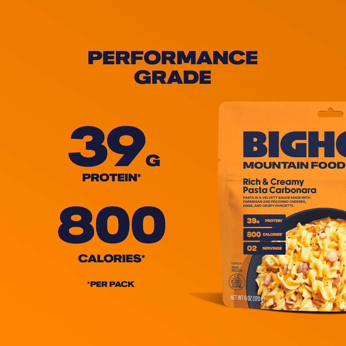 Mountain Food Pasta Carbonara Freeze Dried Meals 2 Servings D45098