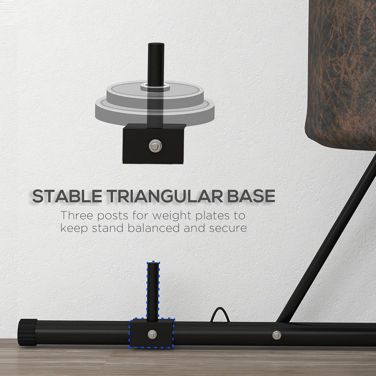 Height Adjustable Heavy Bag Stand with Weighted Base C9449