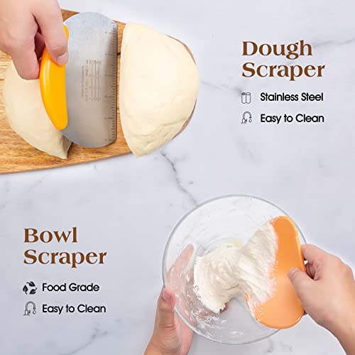10 inch Oval & 9 inch Round Banneton Bread Proofing Basket with Linen Liner V634