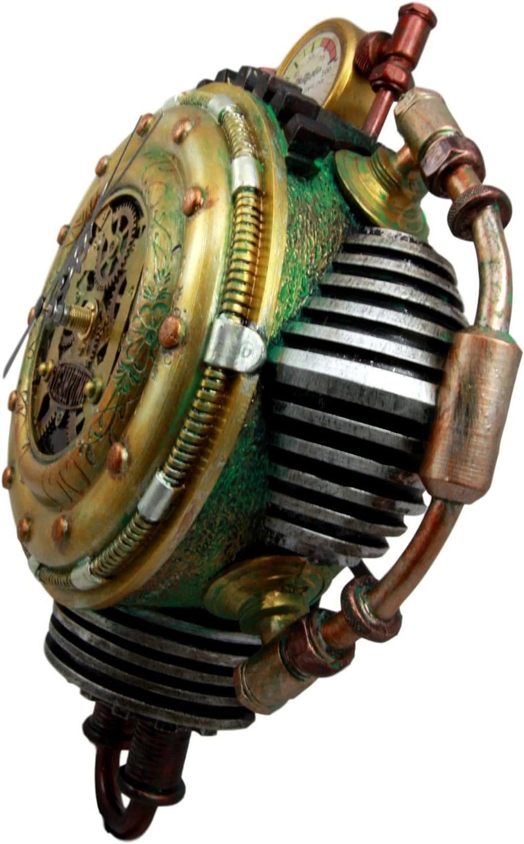 Steampunk Decorative Wall Clock Figurine 11" H I300