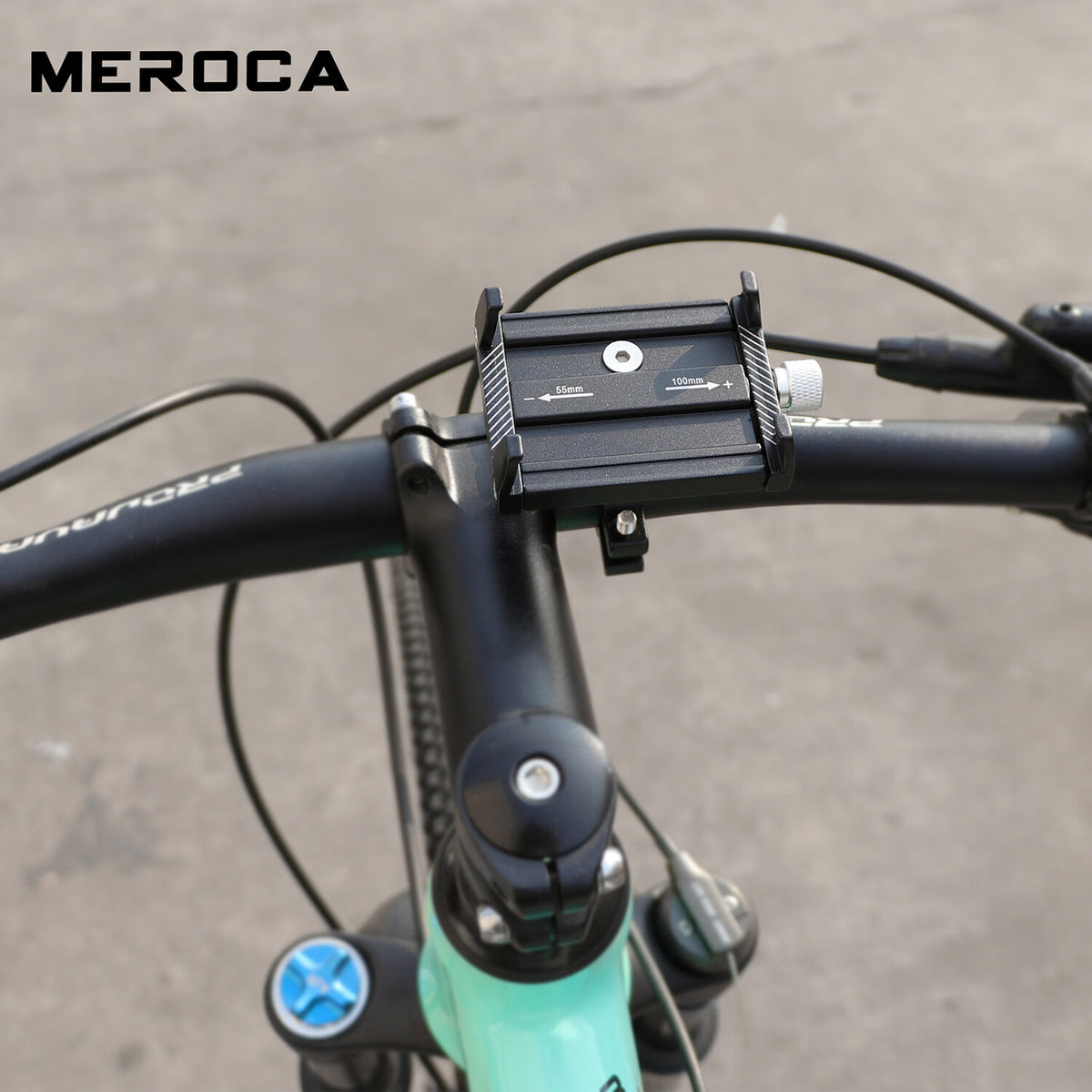 Black Metal Mobile Phone Holder for Motorcycle Scooter O99412