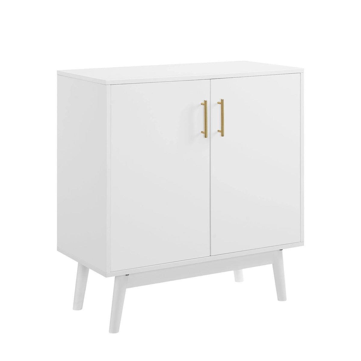 White Mid-Century Accent Cabinet C34006