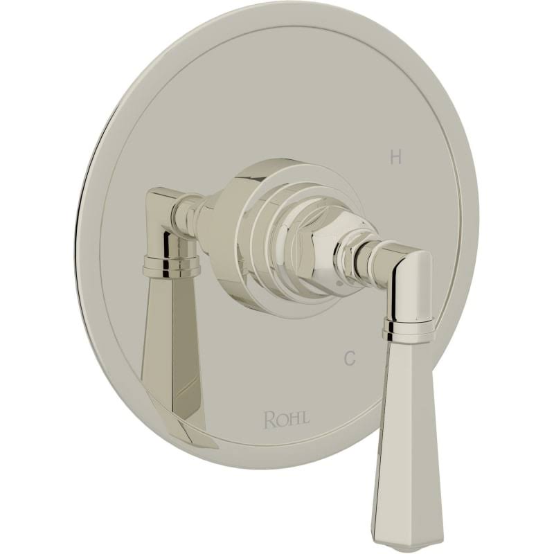 Polished Nickel Pressure Balance Trim with Lever Handles D2573
