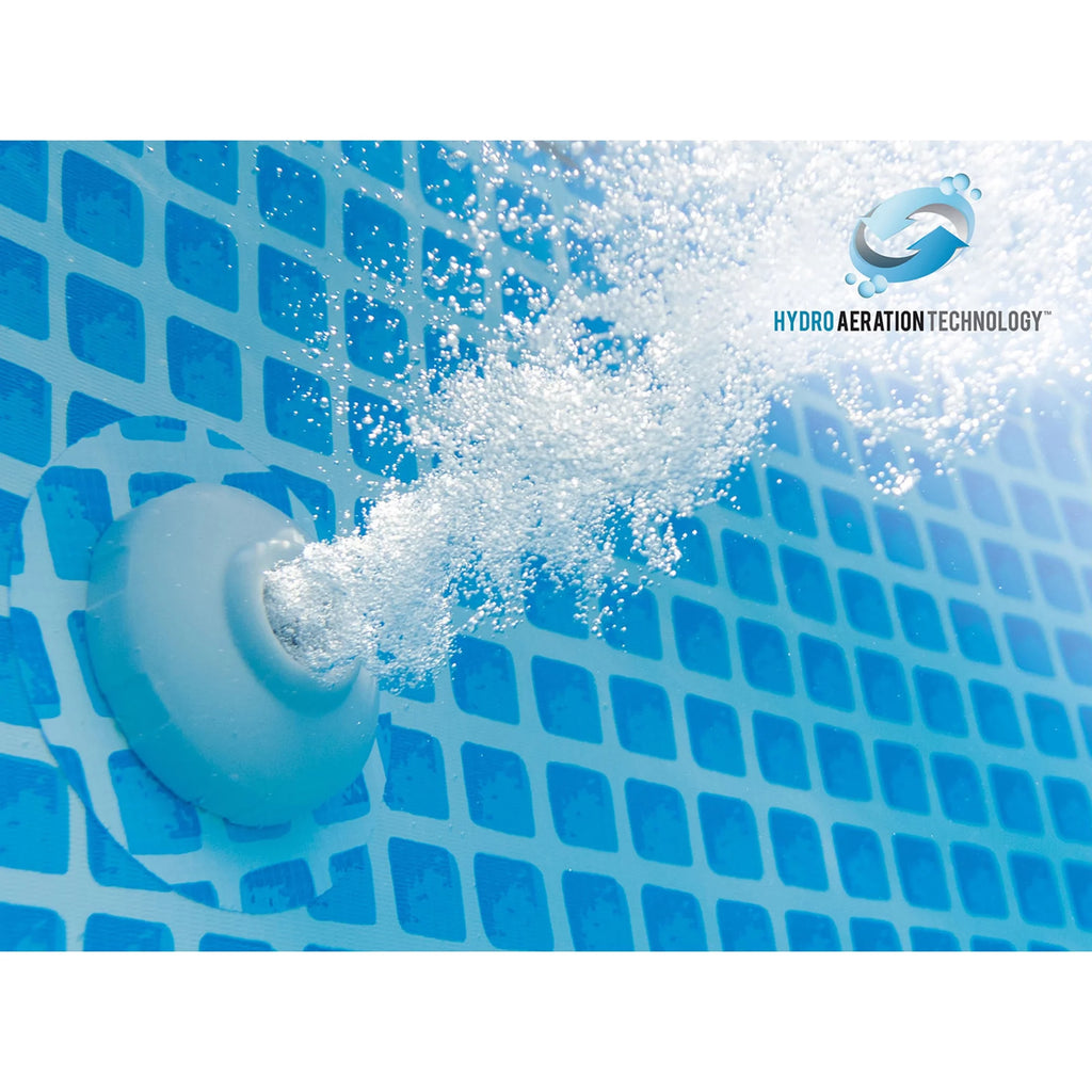 18ft x 48in Metal Frame Swimming Pool Set with Pump W7812