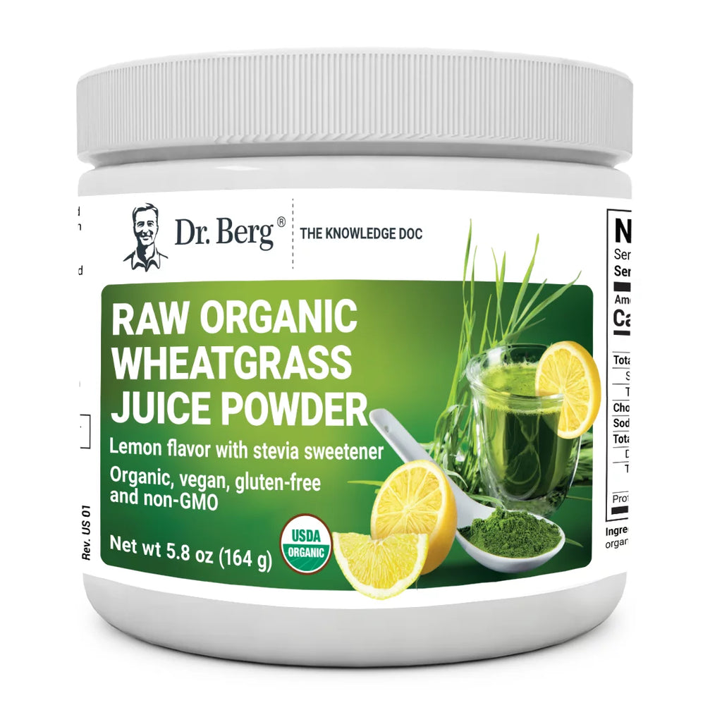 Organic Wheatgrass Raw Juice Powder, Lemon Flavor, 164g V57746