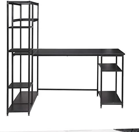 L-Shaped Computer Desk with Hutch Bookshelf 63-Inch B197653