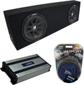 Dual 12 Loaded Sub Box Bundle with Amp & Install Kit K81636