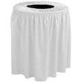 White Shirred Pleat Trash Can Cover C876