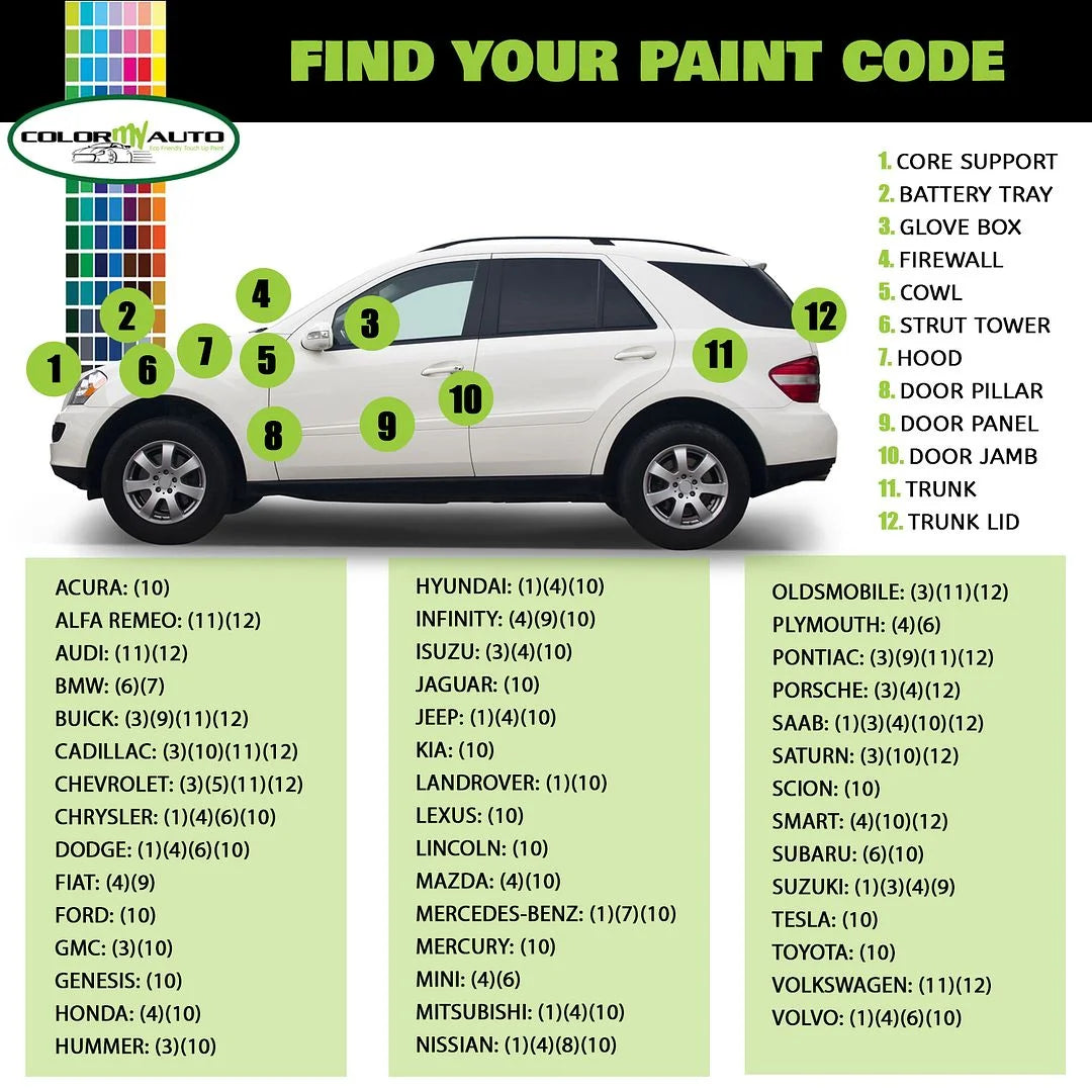 Single Stage Automotive Paint 1 Oz Bottle G1038