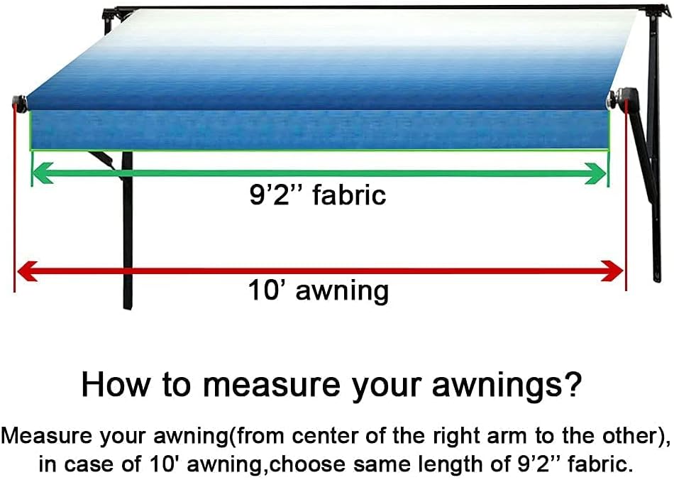 10 Feet Black Vinyl RV Awning Replacement W3786