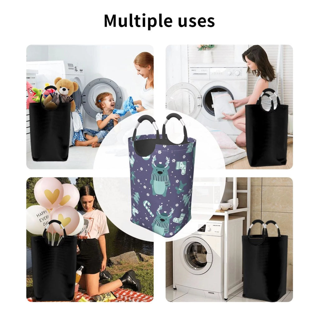 50L Rectangular Laundry Hamper with Aluminum Handles U1089