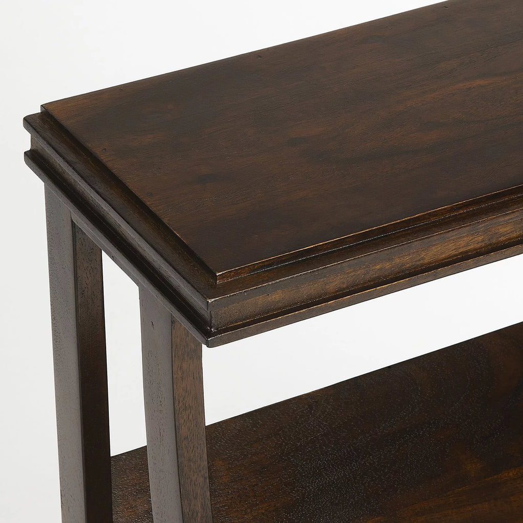Wood Book Table in Dark Brown D640