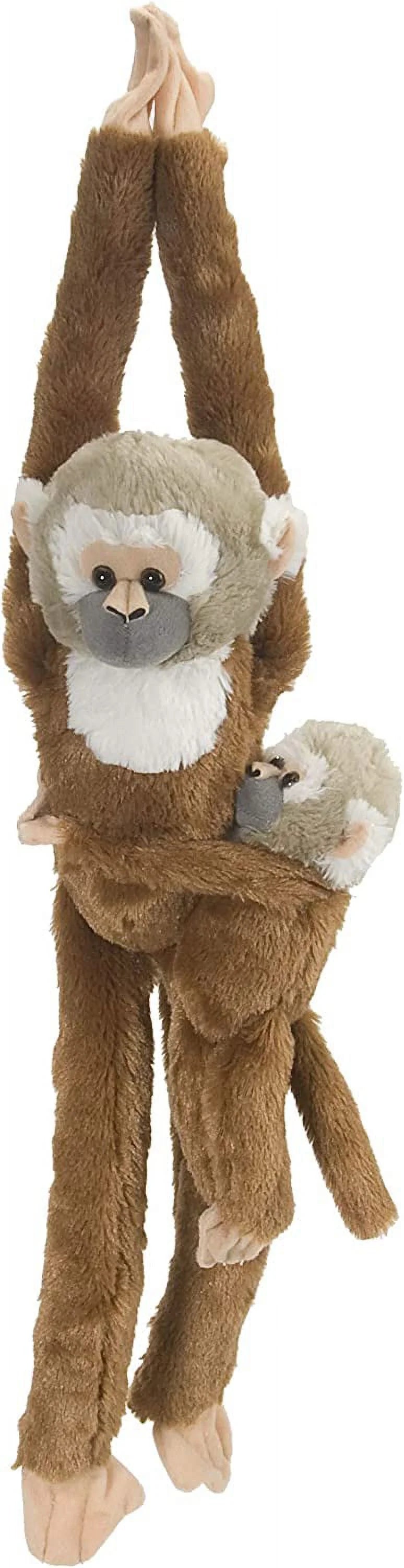 Squirrel Monkey w/baby Plush Stuffed Animal, Hanging 20 Inches Z9134