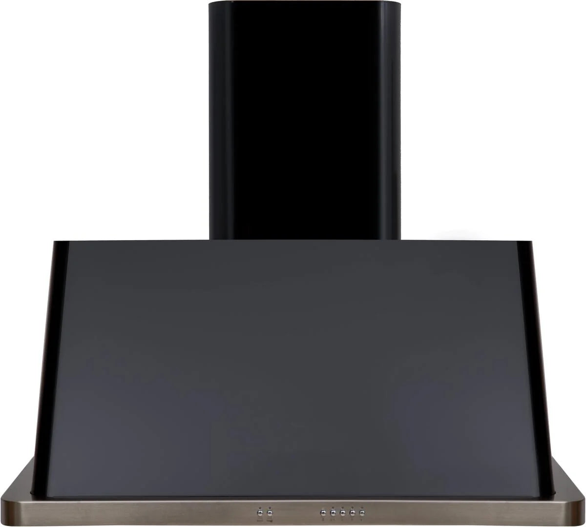 Glossy Black Wall Mount Range Hood with 600 CFM Blower S59108