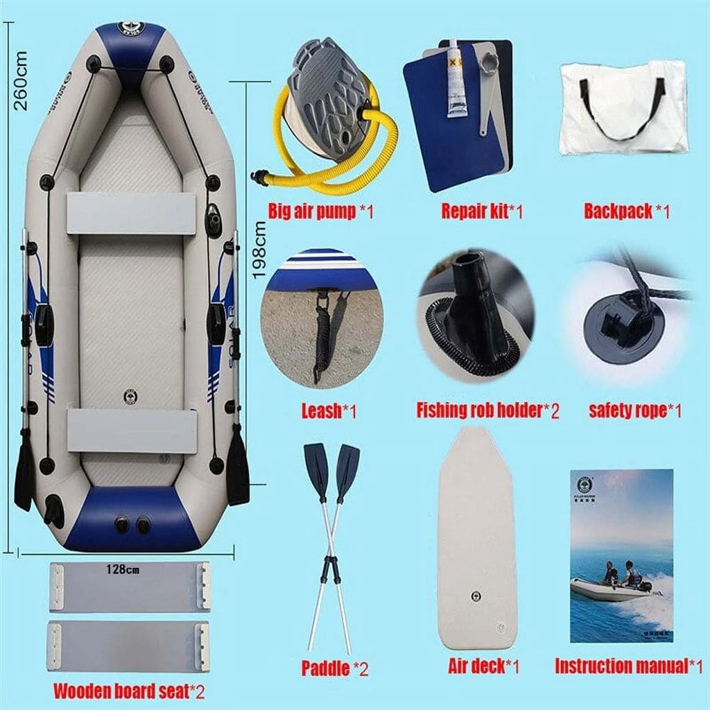3 Person PVC Inflatable Boat Set I35637