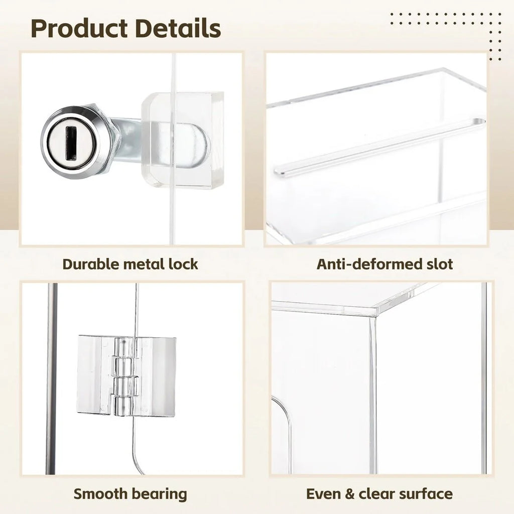 Clear Piggy Bank with Lock and Key N10291