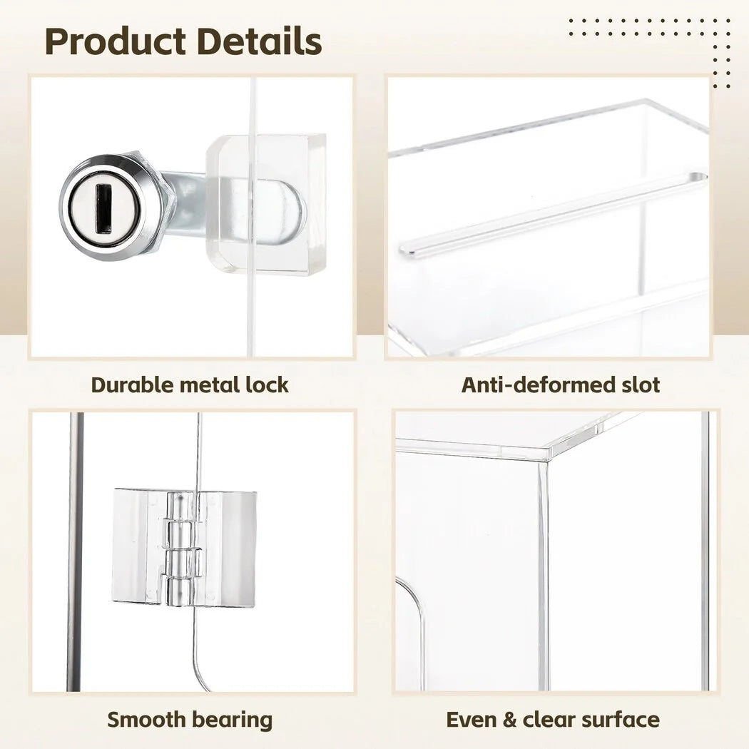 Clear Piggy Bank with Lock and Key N10291