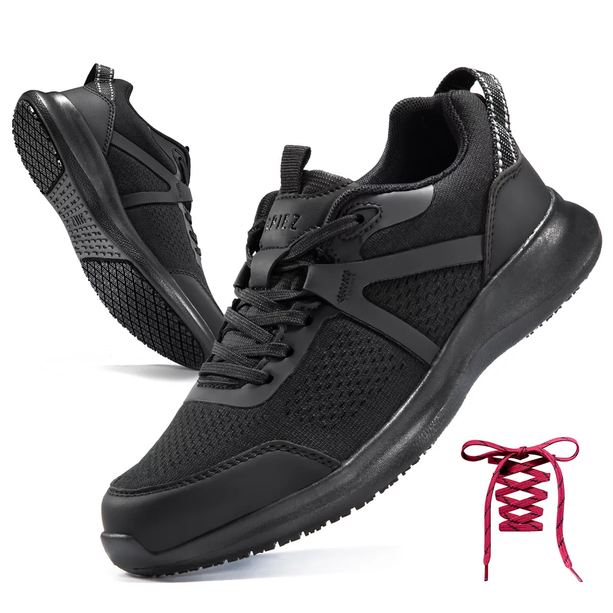 Black Slip Resistant Waterproof Work Shoes J391