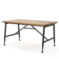 Rustic Industrial Acacia Wood Coffee Table with Metal Frame P65797