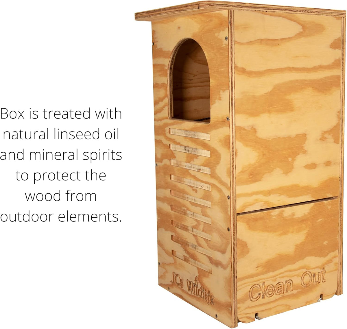 Barred Owl Nesting Box with Mounting Hardware and Pine Shavings A978269