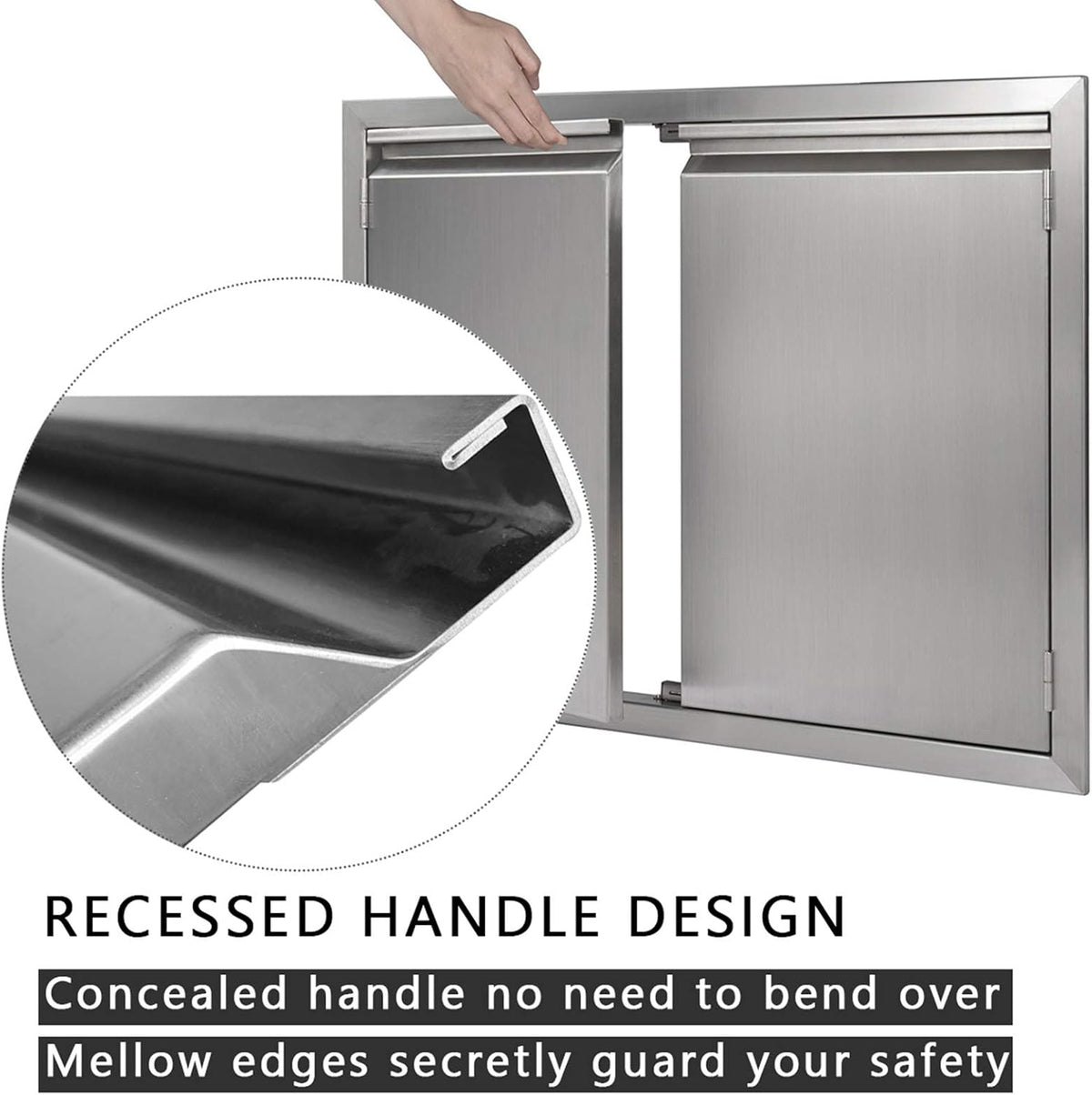26 W X 24 H 304 Stainless Steel BBQ Access Door E62487