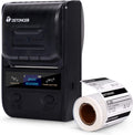 Portable Bluetooth Thermal Label Printer with 1 Pack 50x30mm Label, Black E27301