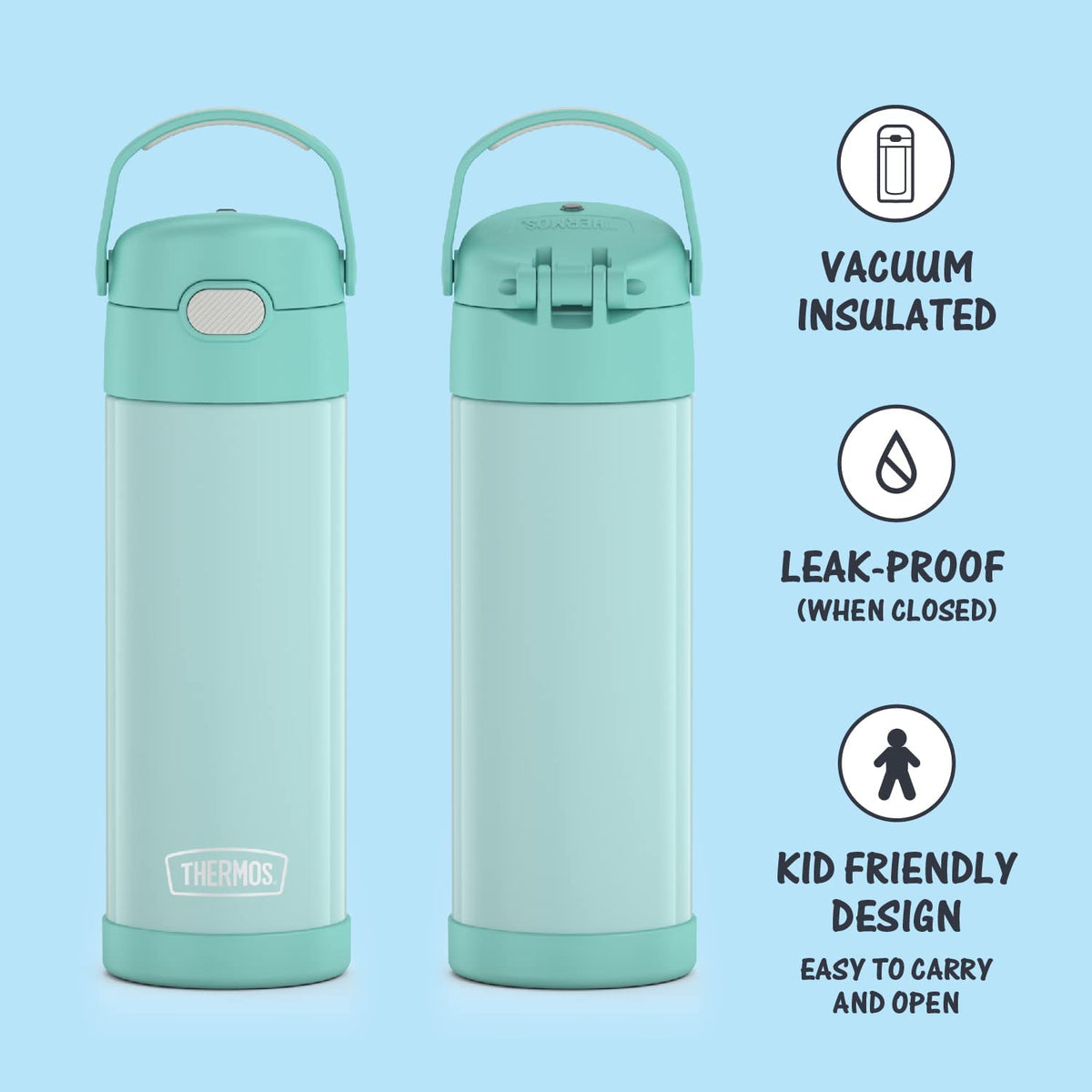 16 Oz Stainless Steel Water Bottle With Spout O2530