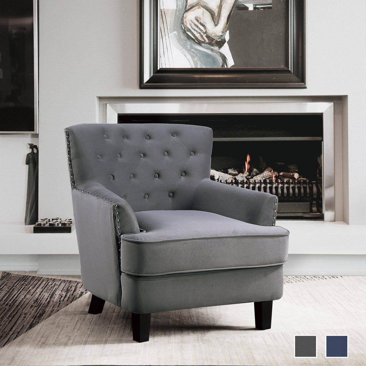 Grey Accent Chair M3461