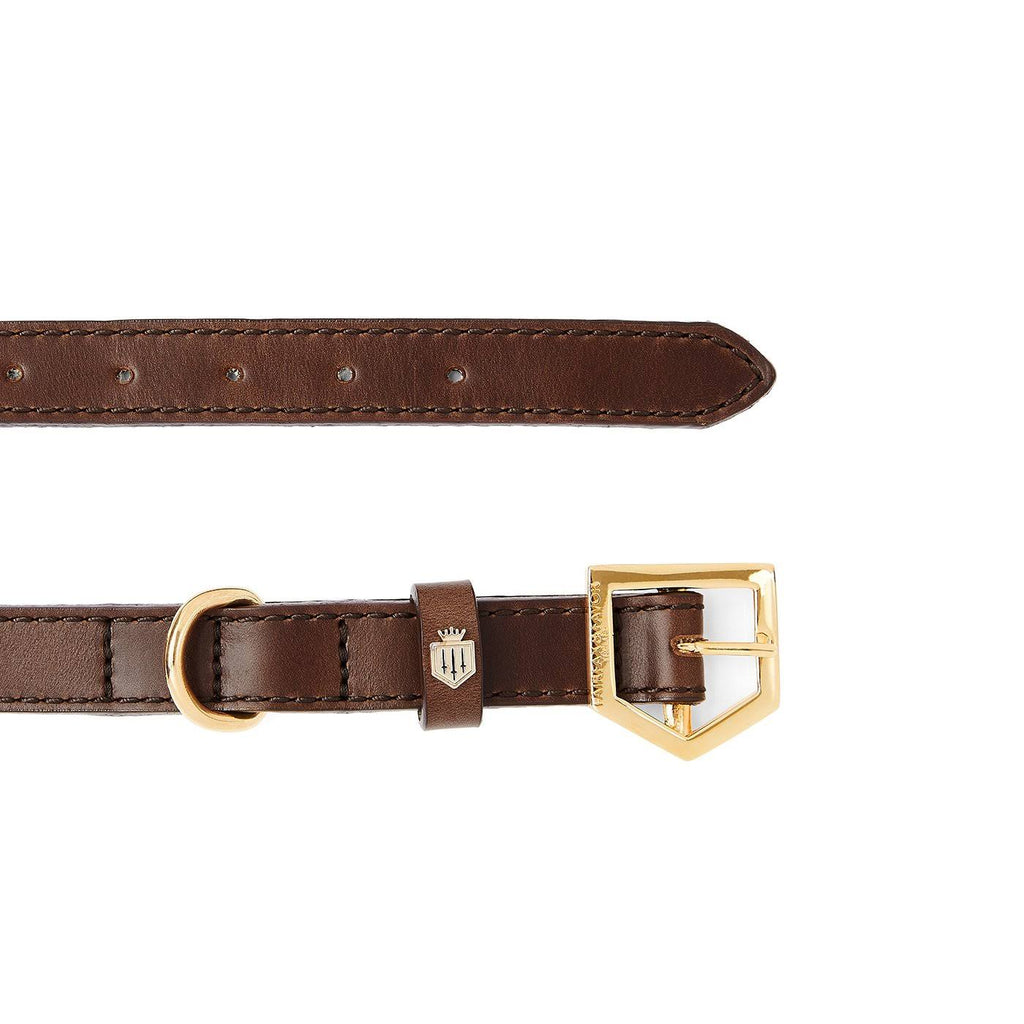 Mahogany Leather Dog Collar S8097