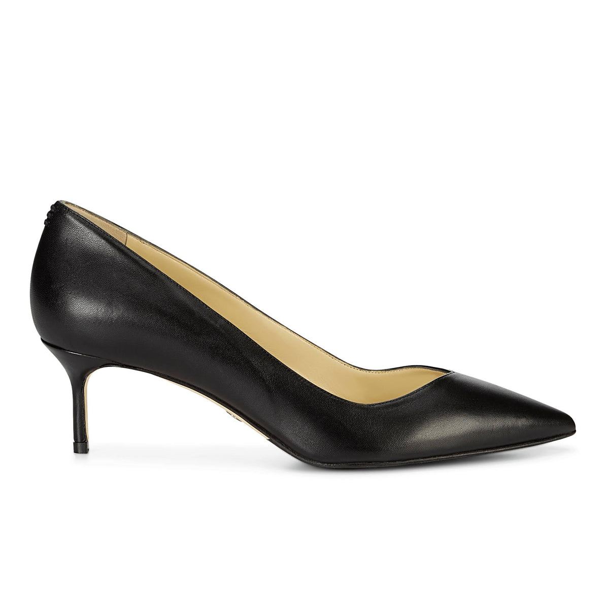 Black Leather Pump Q35924