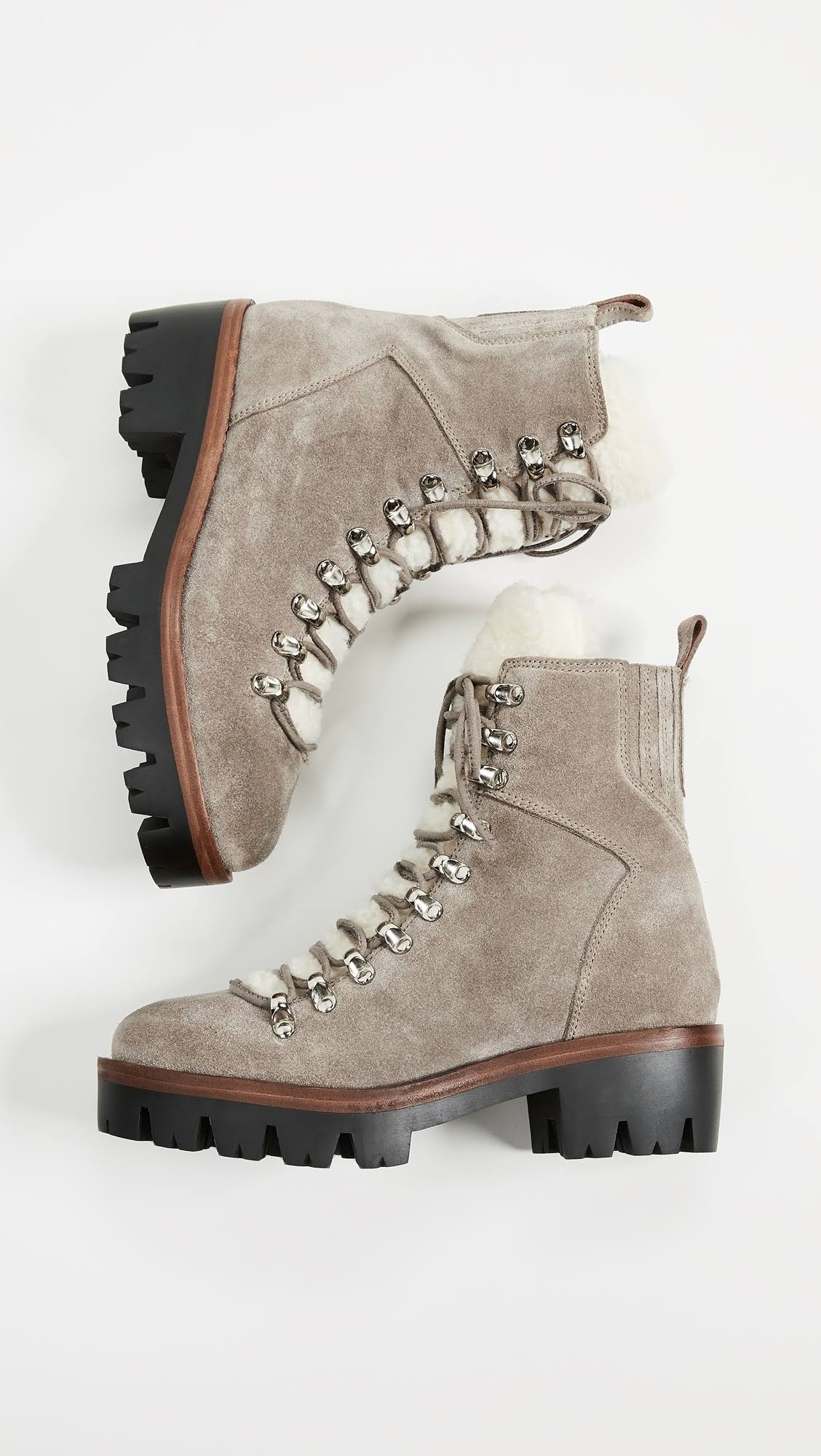 Taupe Suede Ivory Boots Y67199