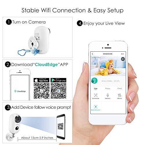 1080p Wireless Battery Security Camera with Solar Panel E948