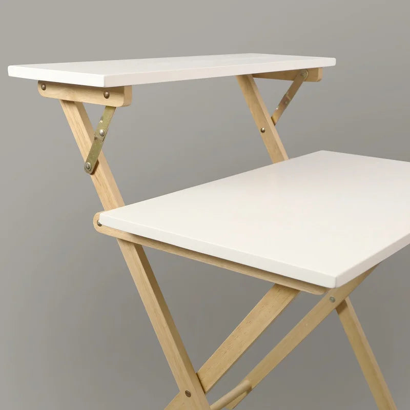 Solid Wood 2-tier Folding Laptop Desk L361